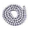 Electroplate Glass Beads Strands X-EGLA-A034-P6mm-A16-3