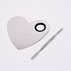 Stainless Steel Color Palette and Double Head Spoon Palette Spatulas Stick Rod MRMJ-WH0062-41P-1