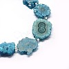 Natural Druzy Quartz Crystal Beads Strands G-F582-A12-5