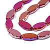 Electroplate Glass Beads Strands EGLA-Q125-009F-3