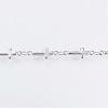 Tarnish Resistant Handmade 304 Stainless Steel Bar Link Chains STAS-G038-21P-1
