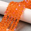 Transparent Electroplate Glass Beads Strands EGLA-A039-T3mm-L11-4