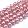 Electroplated Cherry Quartz Glass Beads Strands G-O164-04-8mm-1