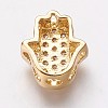 Brass Cubic Zirconia Beads KK-P134-05G-2