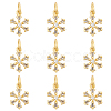 10Pcs Rack Plating Brass Micro Pave Clear Cubic Zirconia Pendants KK-BBC0021-55-7
