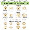 160Pcs 8 Style 304 Stainless Steel Bead Caps STAS-PH0004-45-2