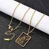 304 Stainless Steel Necklace NJEW-D330-01G-11-4