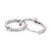 Tarnish Resistant 201 Stainless Steel Huggie Hoop Earring Findings STAS-P283-01R-P-2