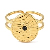 Ion Plating(IP) 304 Stainless Steel Open Cuff Ring for Women RJEW-F166-07G-02-2