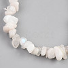 Unisex Chip Natural Rainbow Moonstone Beaded Stretch Bracelets BJEW-S143-37-3