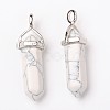 Synthetic Howlite Pointed Pendants G-F295-03C-4