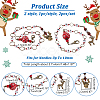 Alloy Christmas Reindeer Pendant Knitting Row Counter Chains HJEW-AB00089-02-2