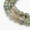 Natural Moss Agate Beads Strands G-F453-6mm-3