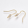 Brass Earring Hooks KK-T038-249G-2