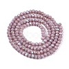 Electroplate Opaque Solid Color Glass Beads Strands EGLA-A044-P2mm-L13-3