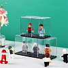 Transparent Plastic Minifigures Display Case ODIS-WH0043-25-5