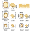 40Pcs 10 Styles Brass Cabochon Connector Setting RB-PH0001-19-5