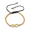 304 Stainless Steel Infinity Link Bracelets BJEW-F534-01G-4
