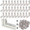 50 Bags L-shaped Aluminum Joint Corner Brackets with 2Pcs Screw FIND-FH0018-05-1