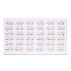 Clover Natural Pearl Stud Earrings with Enamel PEAR-N020-05O-4