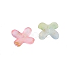 Metal Enlaced Acrylic Bead Caps X-OACR-G044-01A-2