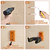 4Pcs Wood with Iron Wall Mounted Guitar Hanger ODIS-AR0001-17-3