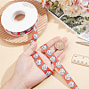 20 Yards Sport Ball Printed Polyester Volleyball Grosgrain Ribbon OCOR-WH0085-75A-02-3