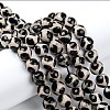 Tibetan Style Turtle Back Pattern dZi Beads G-H1453-1-4