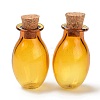 Oval Glass Cork Bottles Ornament AJEW-O032-03A-1