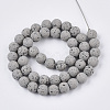 Spray Painted Natural Lava Rock Beads Strands X-G-N0324-C-02-2