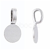 Tibetan Style Alloy Glue On Flat Pad Pendant Bails TIBEP-1124-AS-LF-1
