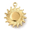 Real 18K Gold Plated 304 Stainless Steel Pendants STAS-A084-21G-04-2