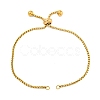 Adjustable 304 Stainless Steel Box Chain Slider Bracelet Making MAK-L038-001G-05-2