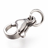 Tarnish Resistant 304 Stainless Steel Lobster Claw Clasps STAS-G240-01B-P-4