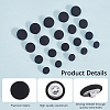 100Pcs 4 Styles 1-Hole Cloth Buttons BUTT-CY0001-09B-5