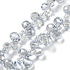 Electroplate Transparent Glass Beads Strands EGLA-P052-01A-PL03-1