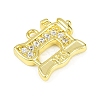 Brass Micro Pave Clear Cubic Zirconia Pendants LS-KK-L238-20G-2