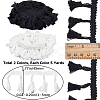 10 Yards 2 Style  Cotton Tassel Fringe Trimming OCOR-GF0002-90-2