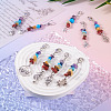 Chakra Gemstone Chip Pendant Decorations HJEW-TAC0027-5
