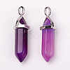 Natural Agate Double Terminated Pointed Pendants G-F295-05E-2
