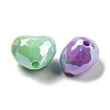 UV Plating Opaque Acrylic Beads X-OACR-E031-09-2