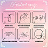 Waterproof Reflective Plastic Mirror Stickers DIY-WH0668-002-4