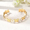 304 Stainless Steel Cuff Bangles for Women BJEW-F509-03A-G-1