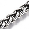 Men's Alloy Wheat Chain Bracelets X-BJEW-T014-07AS-3