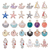 Ocean Theme Alloy Enamel Pendants ENAM-BC0001-04-1