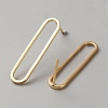 Rack Plating Brass Stud Earring Findings KK-WH0064-26B-G-2