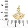 Brass Micro Pave Cubic Zirconia Pendants KK-D258-09G-02-3
