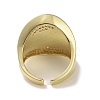 Brass Micro Pave Cubic Zirconia Open Cuff Ring RJEW-K256-48G-3