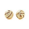 Texture Brass Beads KK-S379-02G-F-2