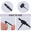 1000Pcs Plastic Snap Lock Hang Tag String CY0001-12-6